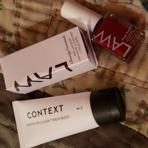 Context Keratin Conditioner And Law plum Wine Nail Polish Both New Never Used